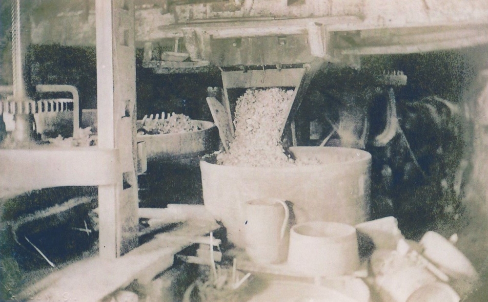 Horse working the cider press
