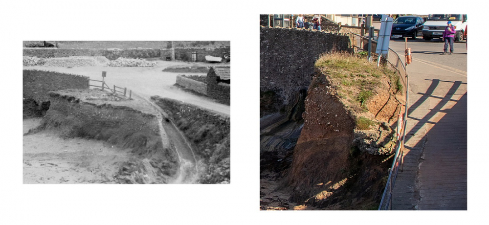 Erosion of the island