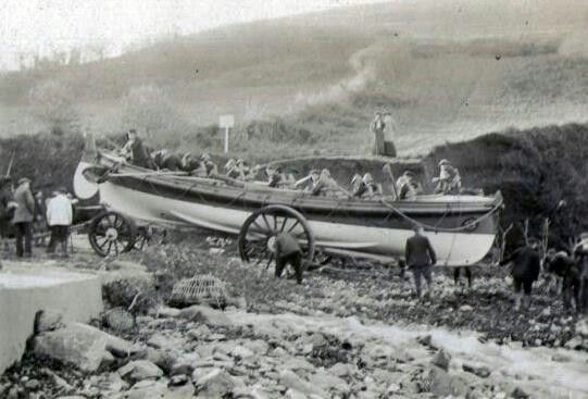 Lifeboat being launched