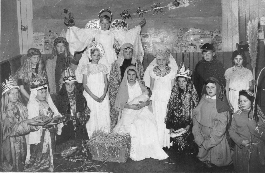 Malborough Primary School Nativity around 1950