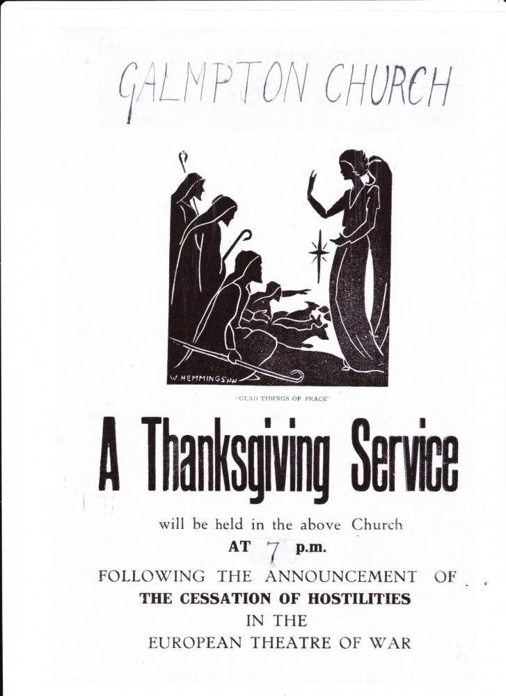 VE day thanksgiving poster