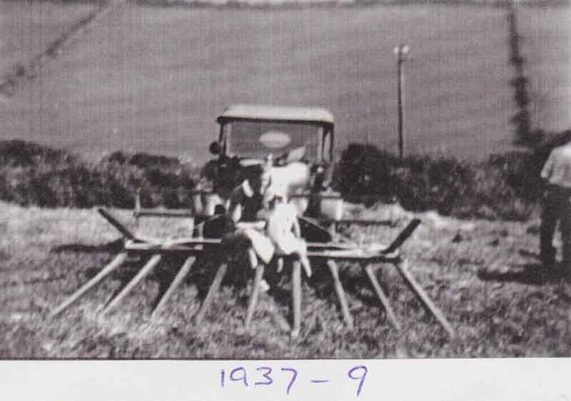 Car acting as a tractor during the War