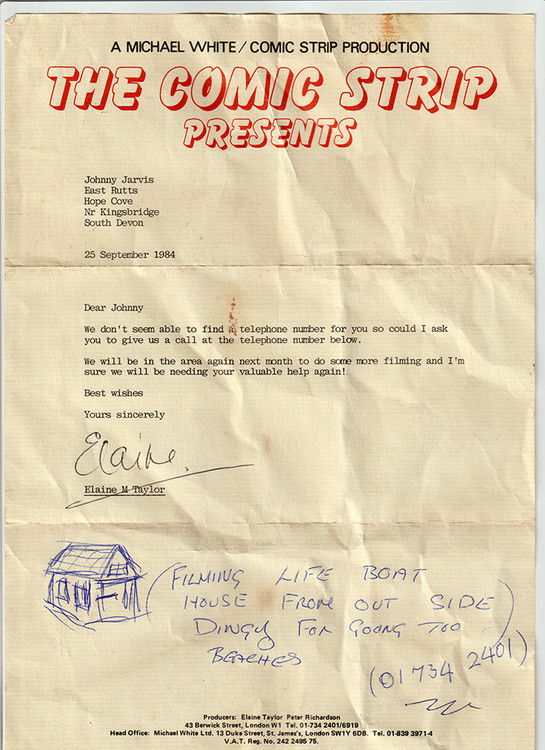 Letter written to John Jarvis requesting help on the Supergrass