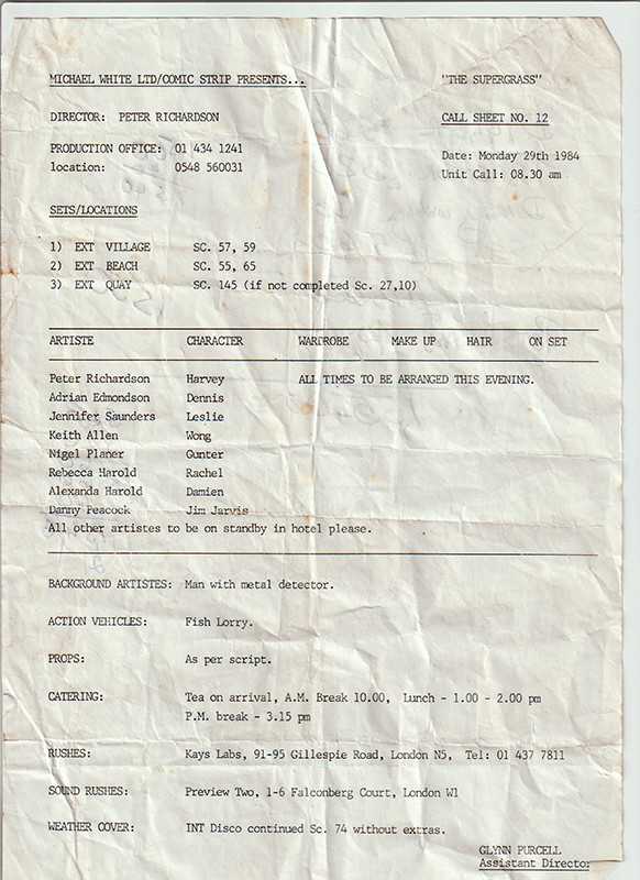 Running order for a day on the Supergrass