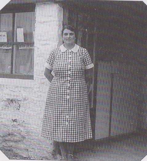 Mrs Rogers outside the Kiln